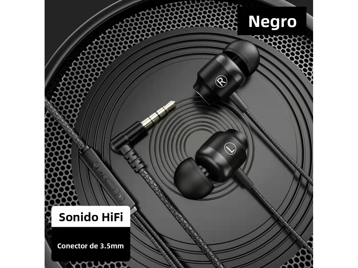 Auriculares Para Juegos (negros De 3,5 Mm), Bajos Estéreo, Auriculares Magnéticos Hiif