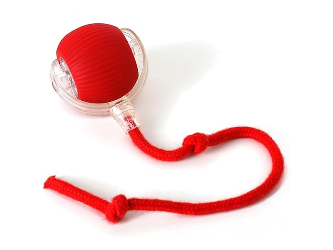 Juguete Gato Interactivo Eléctrico Led Cuerda Cola Rojo