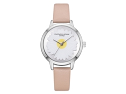 Reloj De Pulsera De Cuarzo Sencillo E Informal Para Mujer De Lvpai Con Correa De Pu Beige.