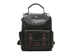 Mochila grande para mujer en piel sintética, antirrobo, ideal para el colegio, la universidad y el uso diario. Negra.