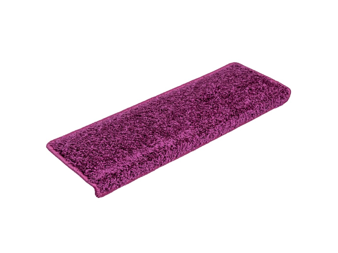 Alfombrillas Para Escaleras 30 Uds 65x21x4 Cm Violeta Borde Rectangular