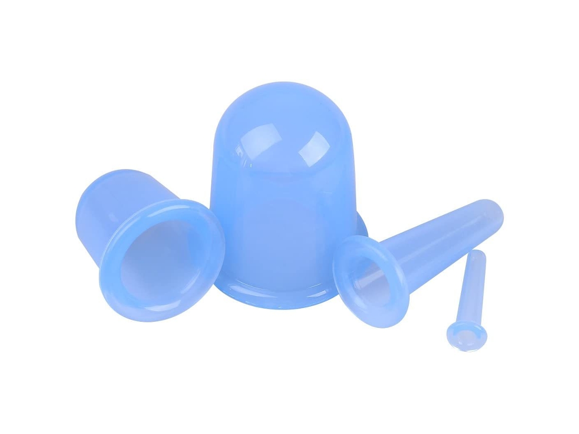 Ventosa de Silicona Azul - Set de 4 para Masaje
