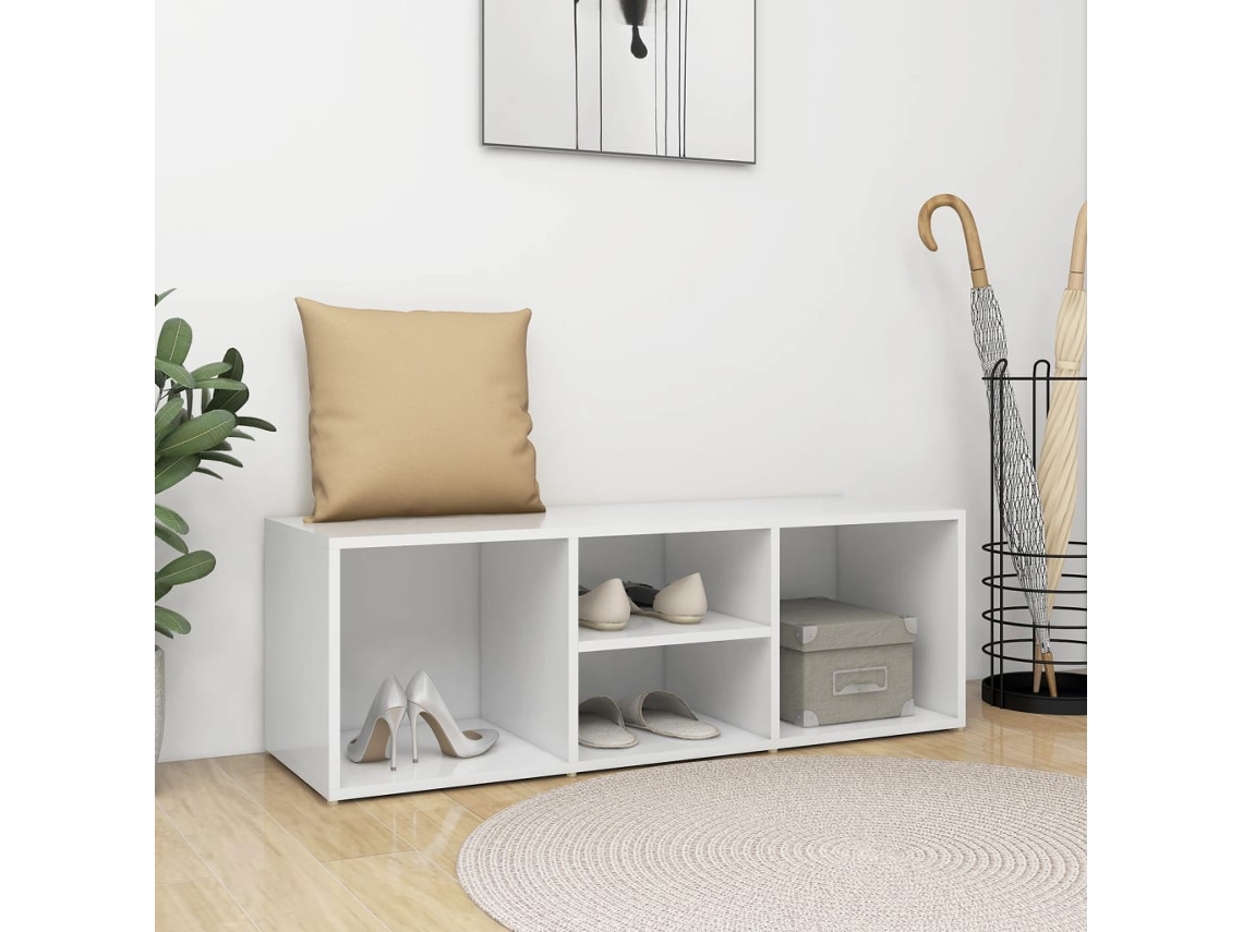 Zapatero Organizador en Contrachapado Blanco 105X35X35 Cm