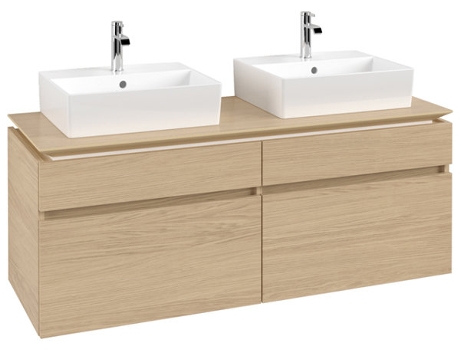 Mueble de tocador Villeroy &amp Boch Legato B669 1400x550x500mm 2 lavabos