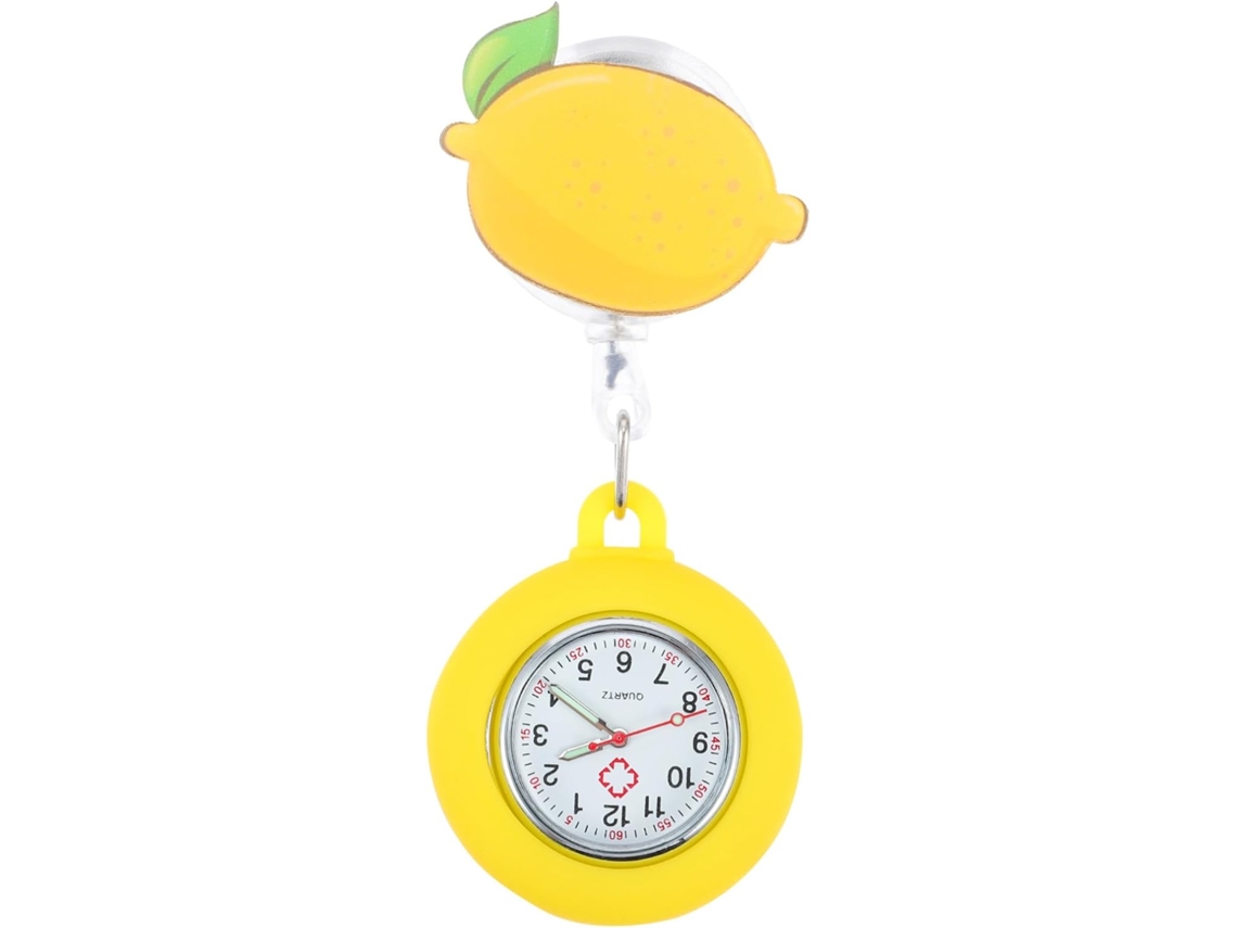 Reloj Bolsillo Telescópico Amarillo Enfermera Resistente Luminoso Aleación Cristal Cuarzo Niñas Estilo