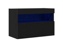 Maison Exclusive - Mueble De Tv Montado En La Pared Roble Negro 60 X 30 X 40 Cm