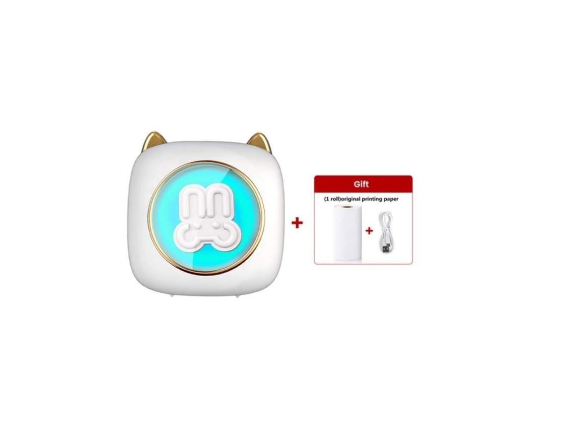 Mini Impresora 7 Luces Led Mini Impresora De Papel Térmico De Bolsillo C23-05 Gertiz