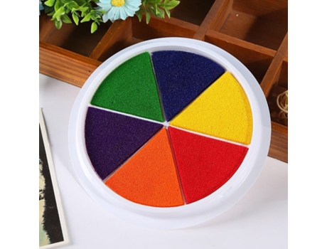 6 colores diy dibujo de pintura con los dedos, almohadilla de tinta artesanal de colores, almohadilla de tinta, sellos coloridos, juguete de pintur...