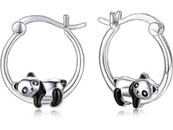 Anillos de panda hipoalergénicos para mujer en plata 925