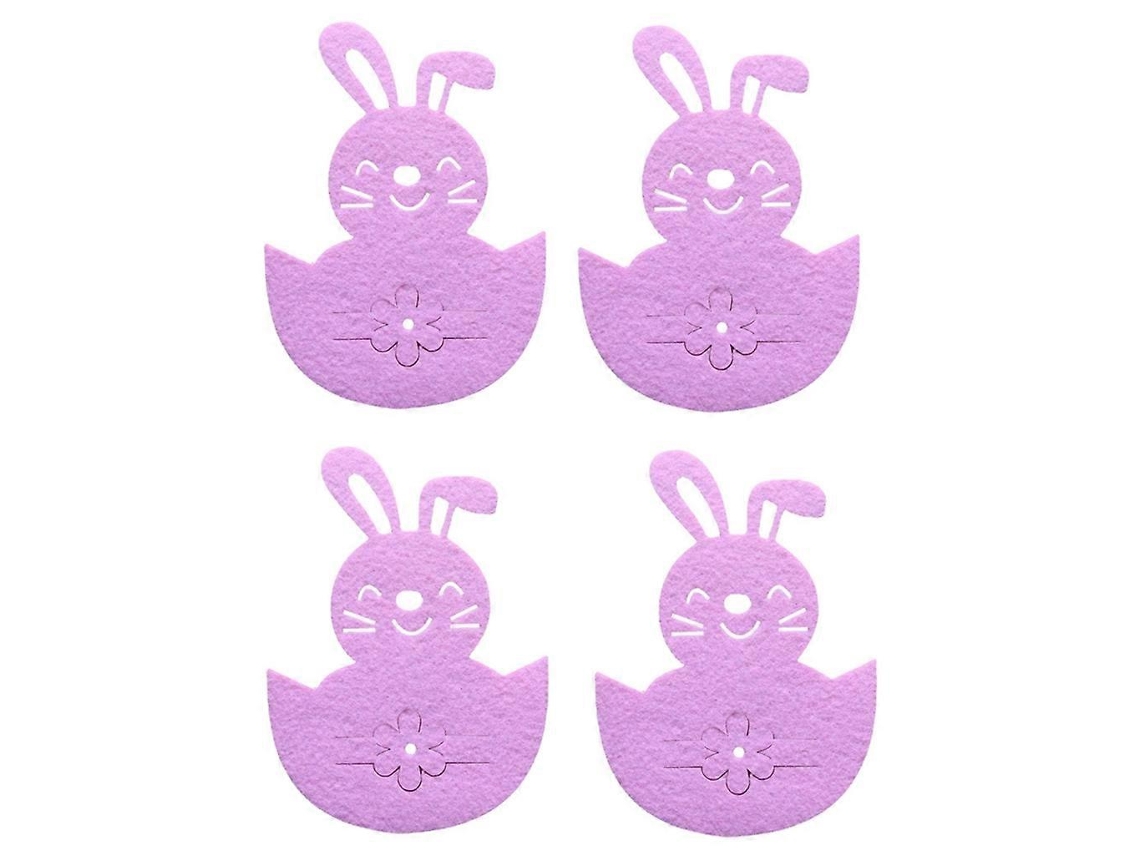 Organizador de cubiertos de mesa con 4 piezas, con forma de conejito de Pascua, para guardar cubiertos y utensilios. Nostalgia88