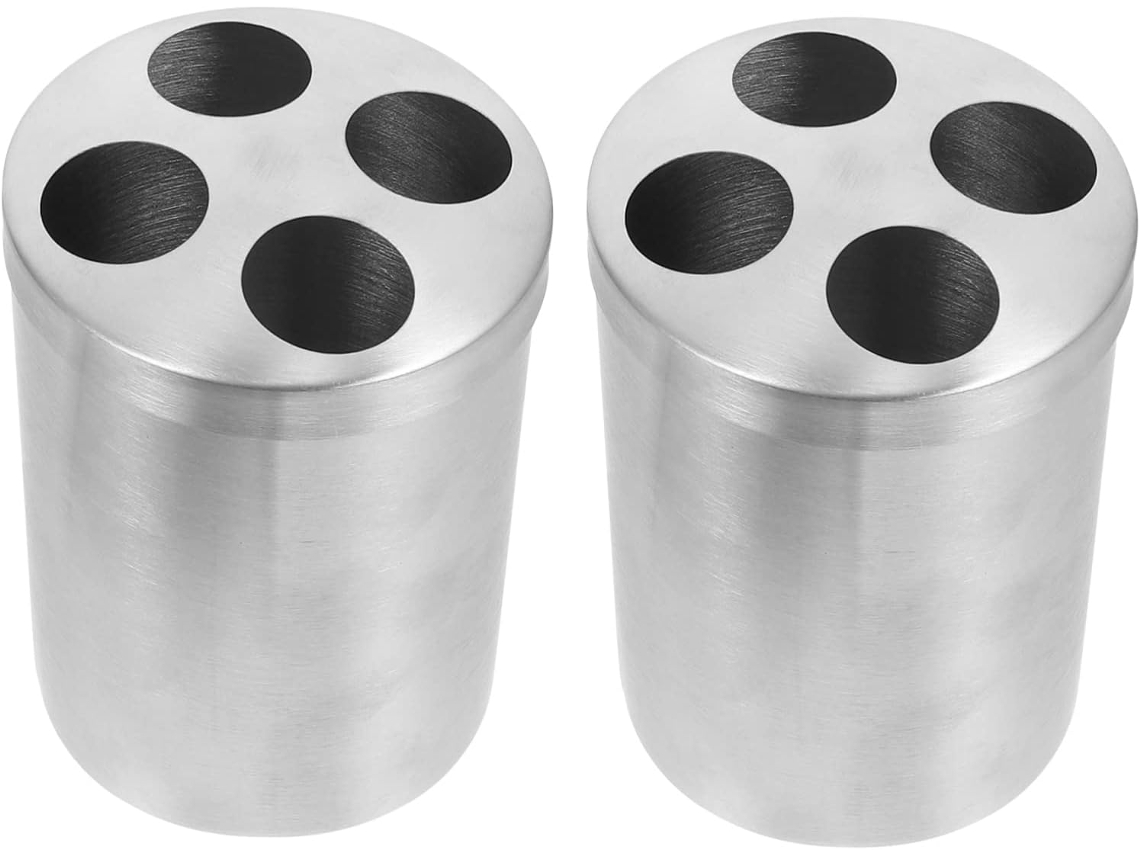 Juego De 2 Piezas De Acero Para Portacepillos De Dientes Y Organizador Para Baño