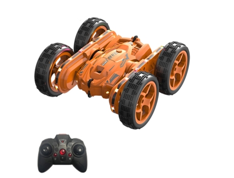 Coche de acrobacias con Control remoto de doble cara 2,4G, coche de juguete 4WD con música incorporada, luz fresca 3D