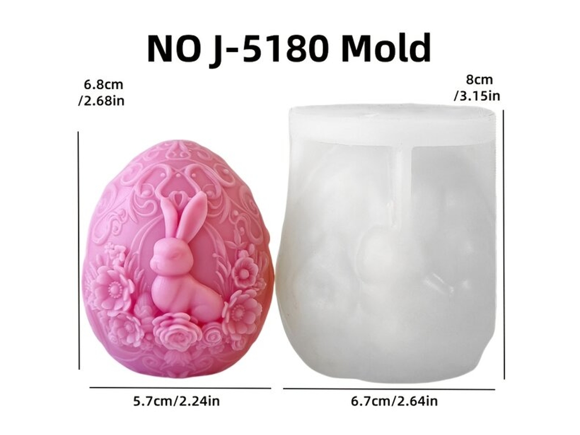 Molde de silicona para vela de conejo de Pascua de Vayotoy