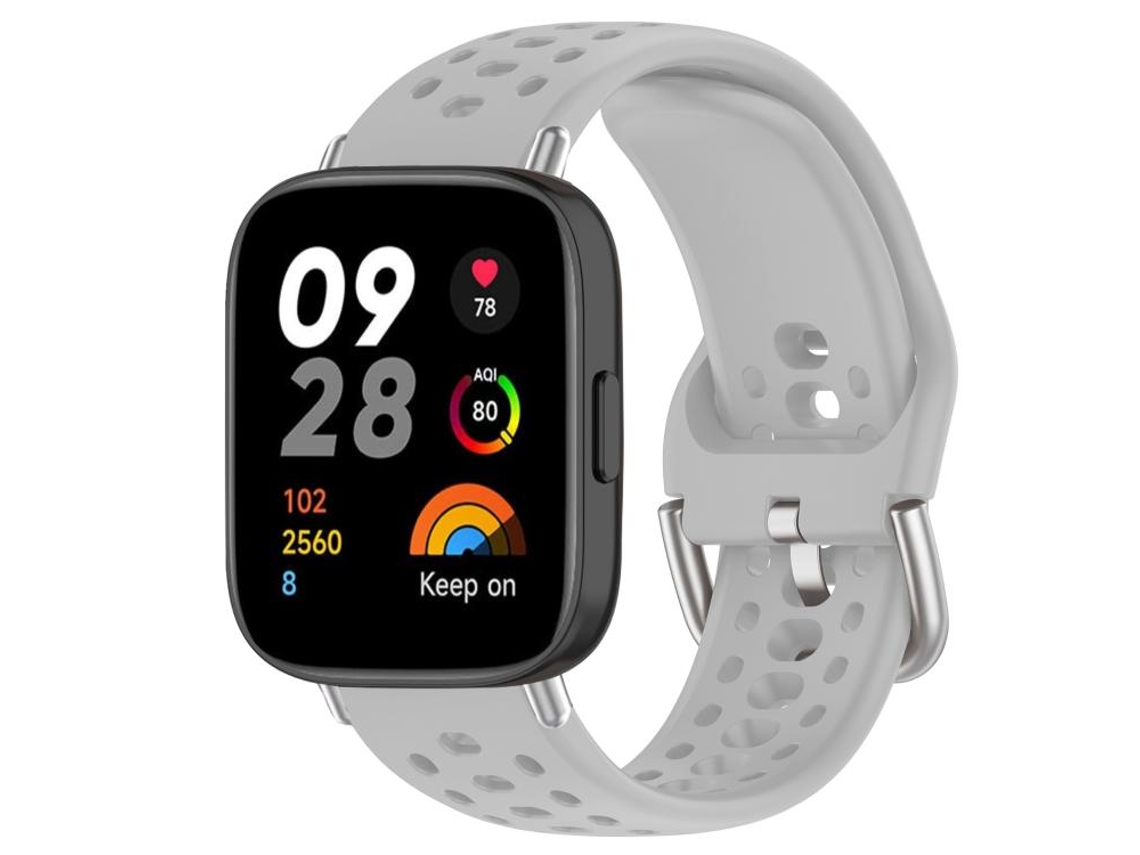 Correa para Redmi Watch 3 - Correa deportiva de silicona - Hebilla plateada