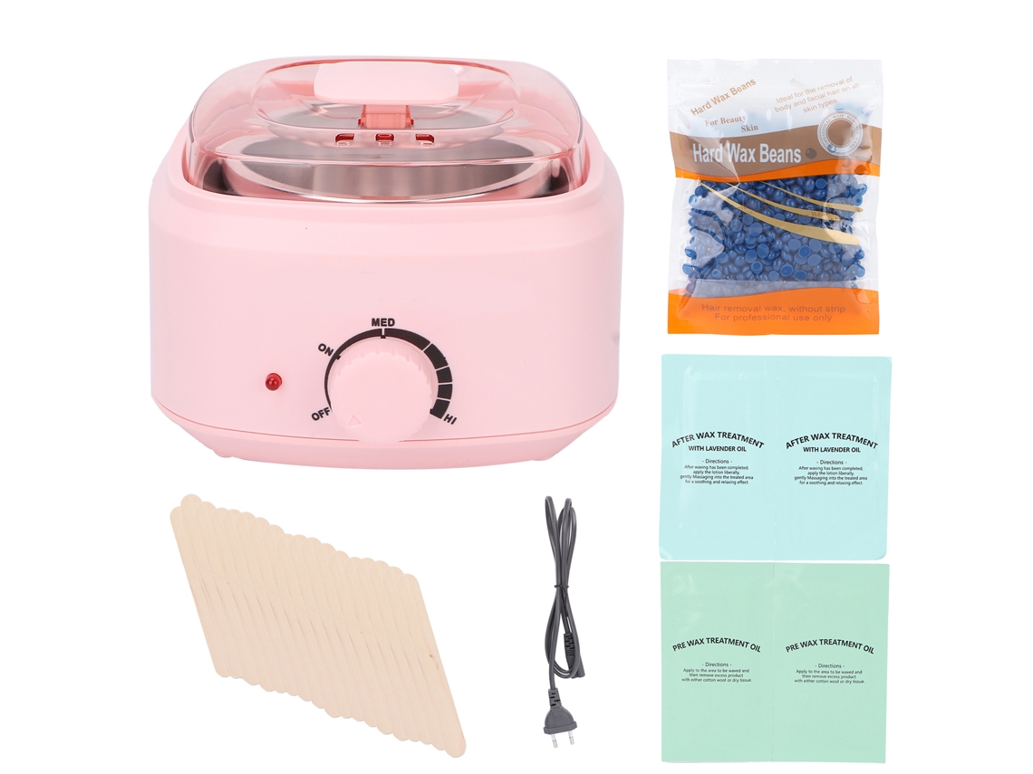 Kit De Cera Para Depilación Corporal Con Calentador De Cera, Perlas De Cera Y Palillos Aplicadores