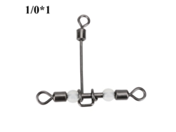 10 Conectores Giratorios De Pesca En Forma De T Con Línea Cruzada, Accesorios Duraderos (1/0*1)