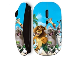 Ratón inalámbrico negro Anime Madagascar Maniacase