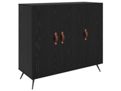 Maison Exclusive - Aparador Roble Negro 89,5 X 34 X 80 Cm Madera De Ingeniería