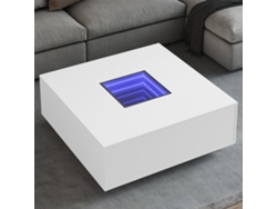 Mesa De Centro Con Led Infinity Blanca 100x100x40 Cm