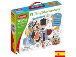 Juego Educativo QUERCETTI Play Montessori Magnetico Trabajos (Edad Mínima: 3 Años - 29 x 24 x 6 cm)