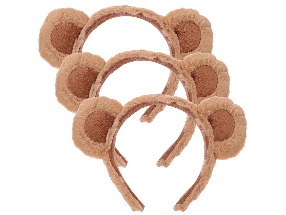 3 Diademas Con Orejas De Oso Para Mujer Y Niña, Diadema De Dibujos Animados Esponjosa, Diadema Para Fiestas Y Cosplay.