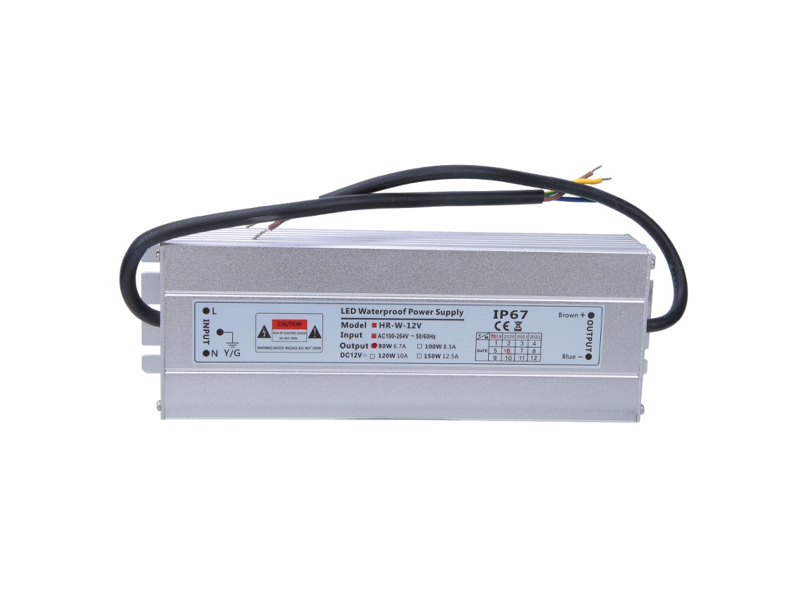 Fuente De Alimentación Switching Ip67 Impermeable Ac100~264v A Dc12v 80w Para Iluminación Led