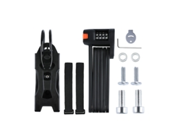 Candado plegable antirrobo para bicicleta con contraseña - Negro