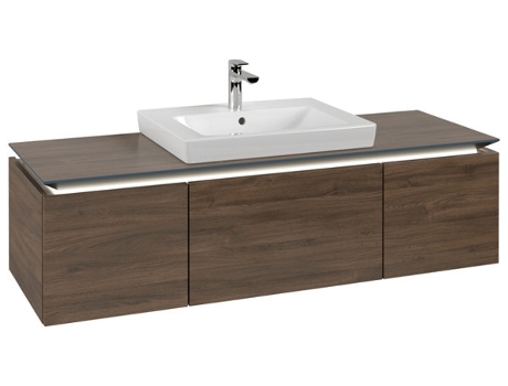 Villeroy &amp Boch Legato Vanity unit B682 1200x380x500mm centrada en el lavabo iluminación LED