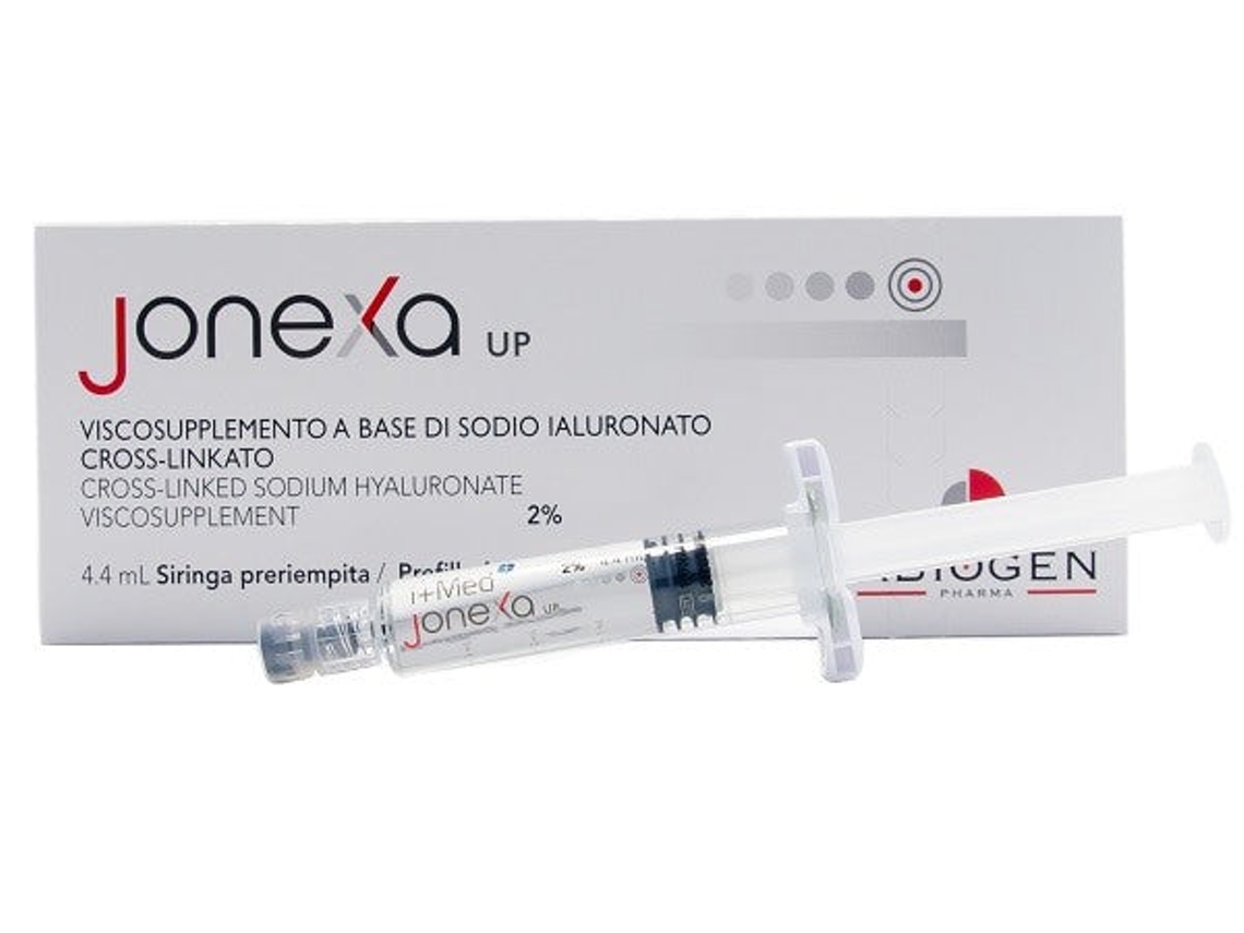 Jeringa intraarticular Jonexa Up de hialuronato de sodio reticulado 2 4,4 ml Abiogen