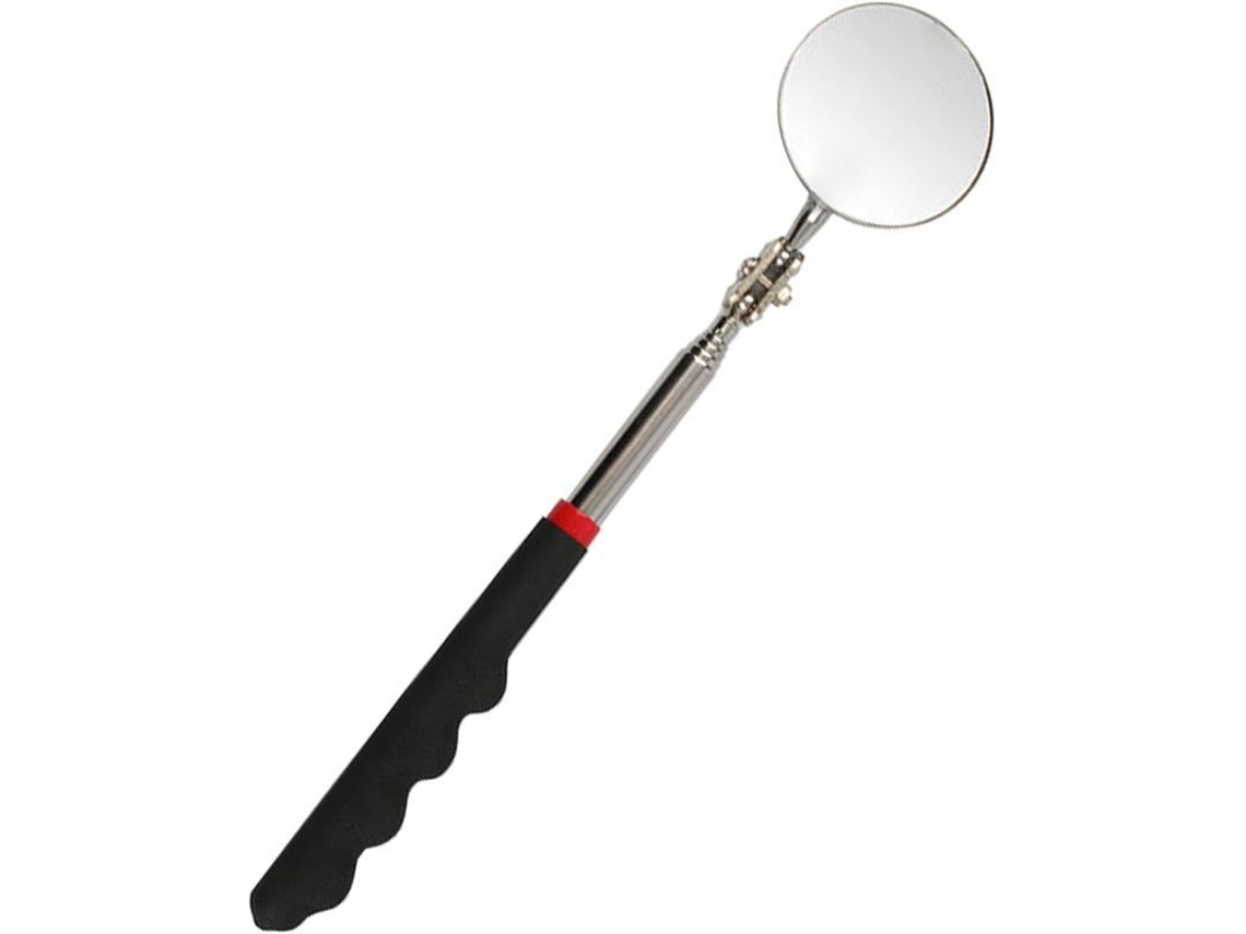 Espejo De Inspección Telescópico Ajustable De 360°, Extensible Hasta 73 Cm, Antideslizante, Negro.