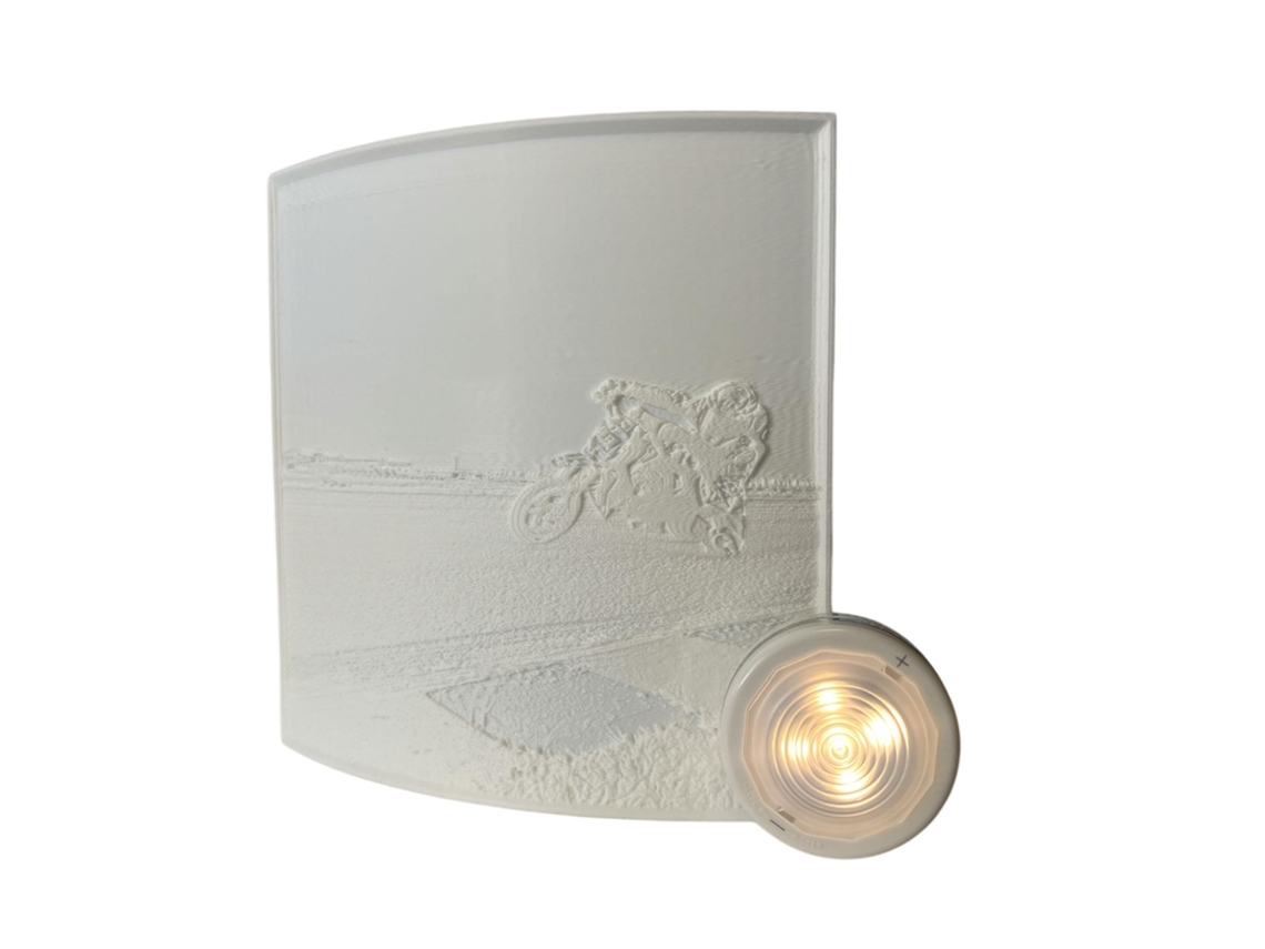 Pantalla personalizable con tu foto 19,1x14x20cm Luz LED blanca Wellhome