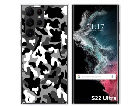 Carcasa Samsung Galaxy S22 Ultra 5G TUMUNDOSMARTPHONE Dibujos Snow Camuflaje Multicolor