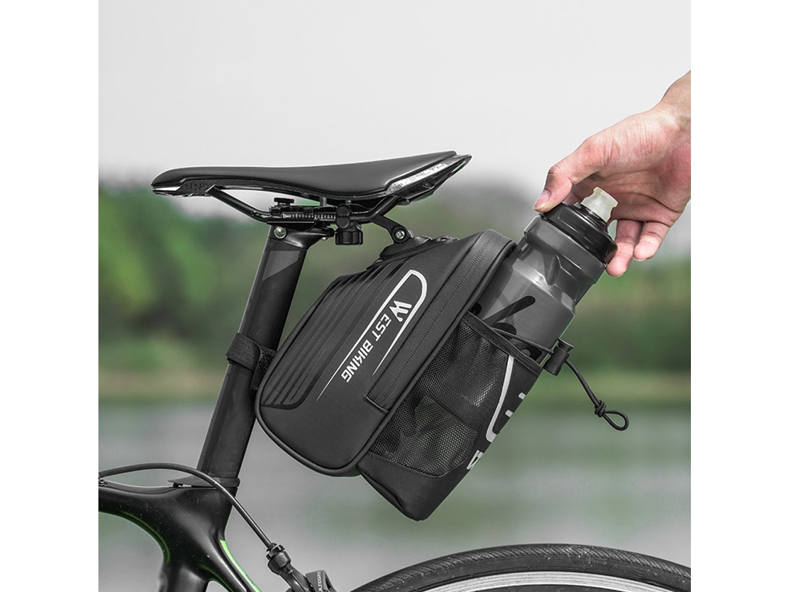Bolsa Impermeable Para Sillín De Bicicleta De Montaña West Biking De 1,6 L Con Portabotellas