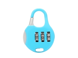 Candado de combinación para equipaje, antirrobo, mecánico, ideal para mochilas, maletas y taquillas (azul)