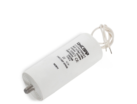 CONDENSADOR PLASTICO 35 Uf 250Vac 10% 50/60Hz Hilos 200mm GREENICE