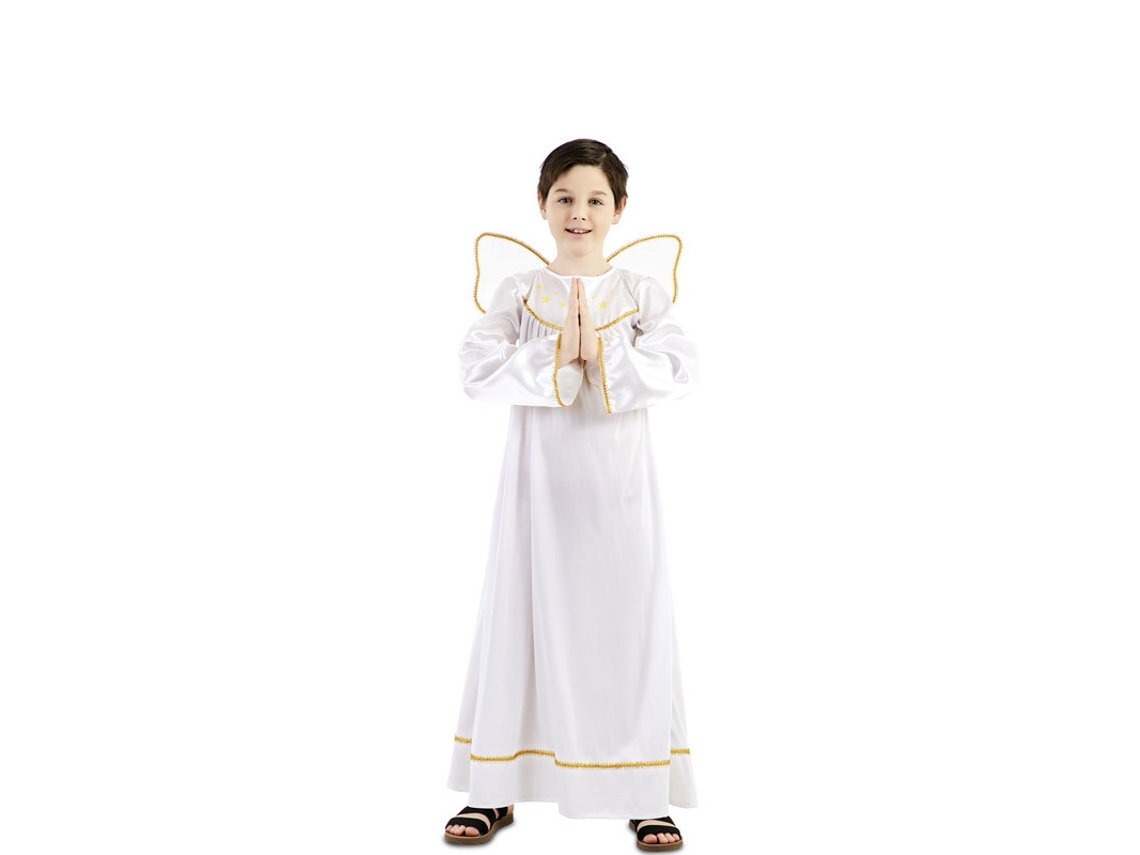 Disfraz de Niño EUROCARNAVALES Angel con Detalles Dorados (7-9 años)