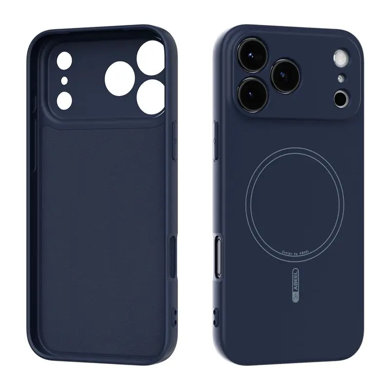 (azul, Iphone 17 Pro) Funda Magnética De Silicona Líquida Suave Para Iphone, Resistente A Caídas, Con Carga Inalámbrica.