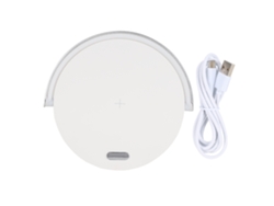 Cargador Inalámbrico De Carga Rápida De 10w, Luz Nocturna Blanca Para Teléfonos Móviles