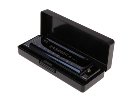 Instrumento Musical Juguete Educativo Con Estuche Blues Armónica SLOWMOOSE (Negro)
