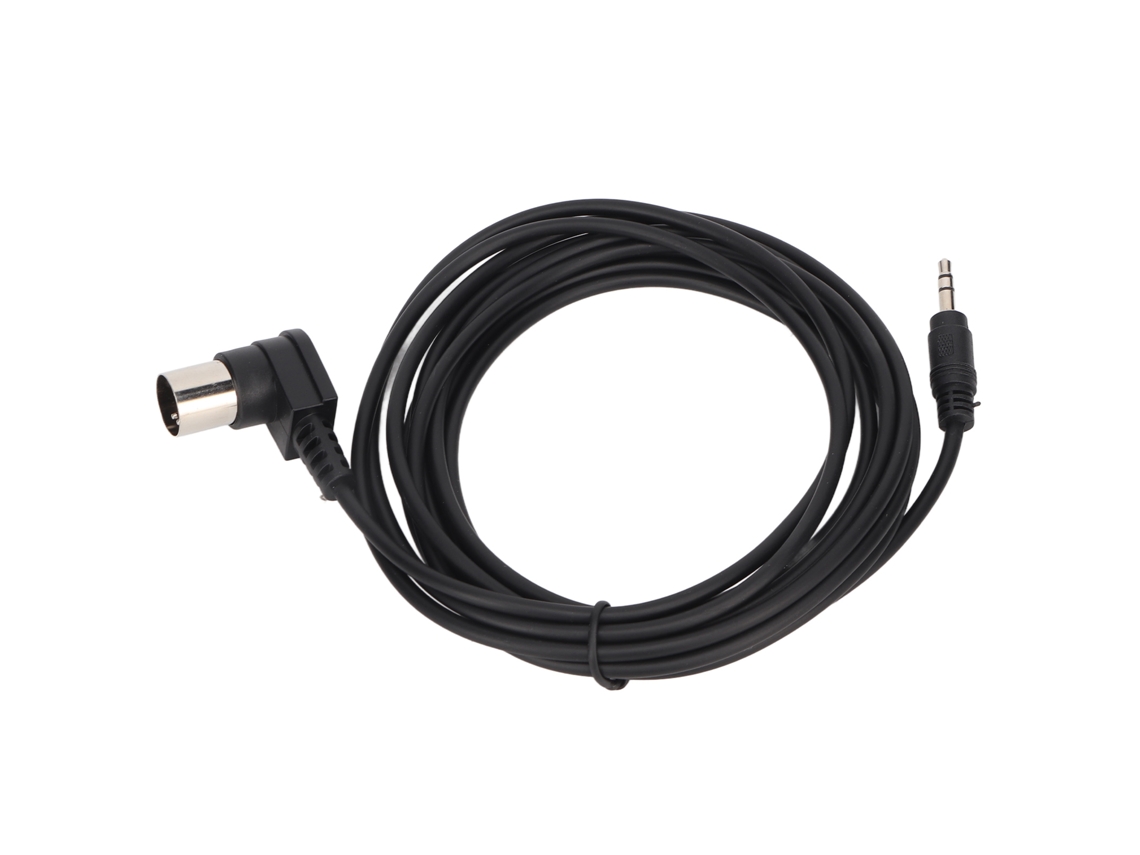 Cable adaptador de audio de 3,5 mm a Mini DIN de 5 pines macho con ángulo de 90 grados, 3 m/9,8 pies, estable.