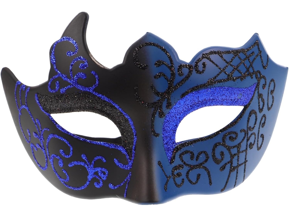 Máscara Veneciana De Media Cara Con Purpurina Y Fuego, Máscara De Carnaval Para Adultos, Hombres Y Mujeres. Accesorio.