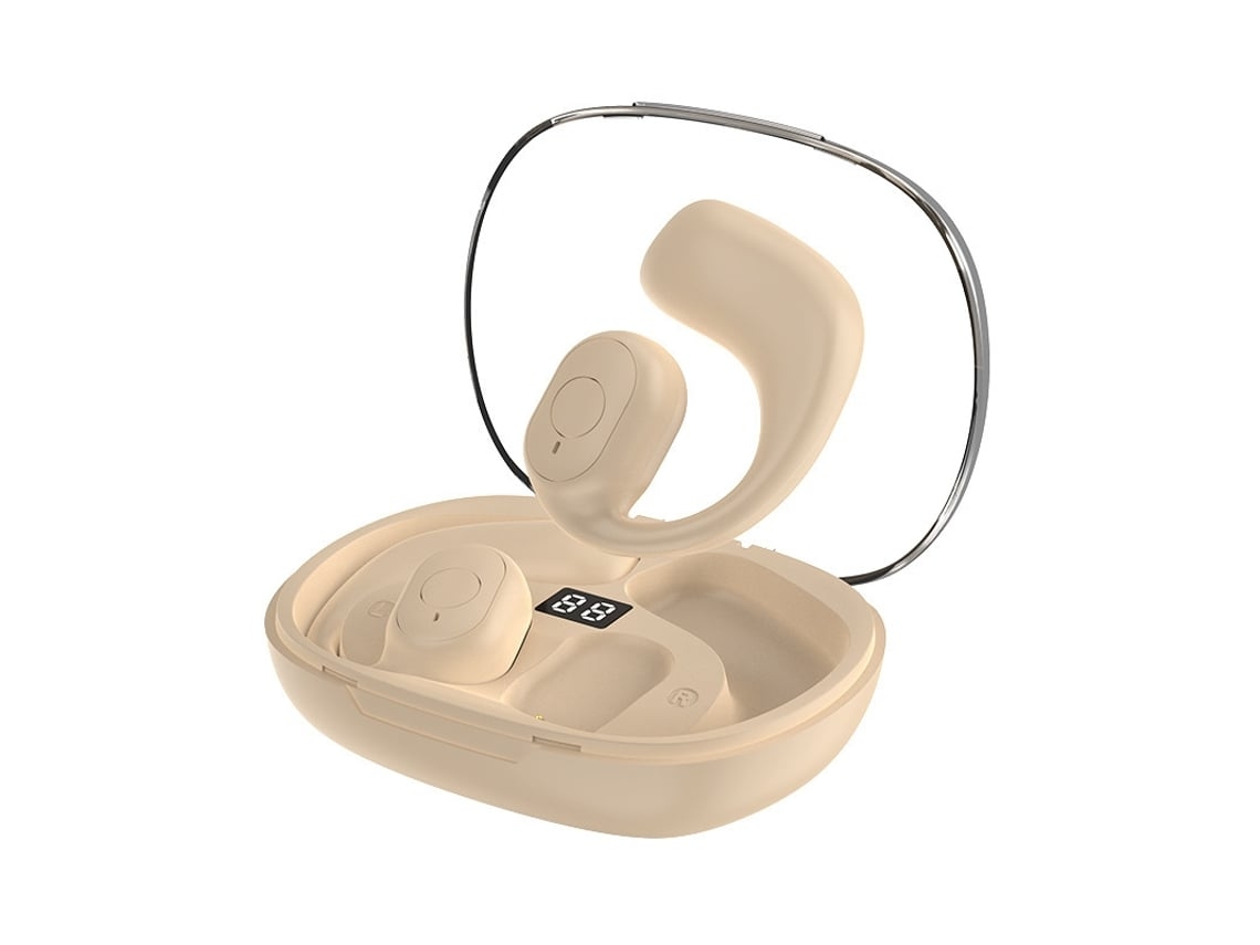 Auriculares Conducción Ósea Gusshious Piel True Wireless Bluetooth Beige
