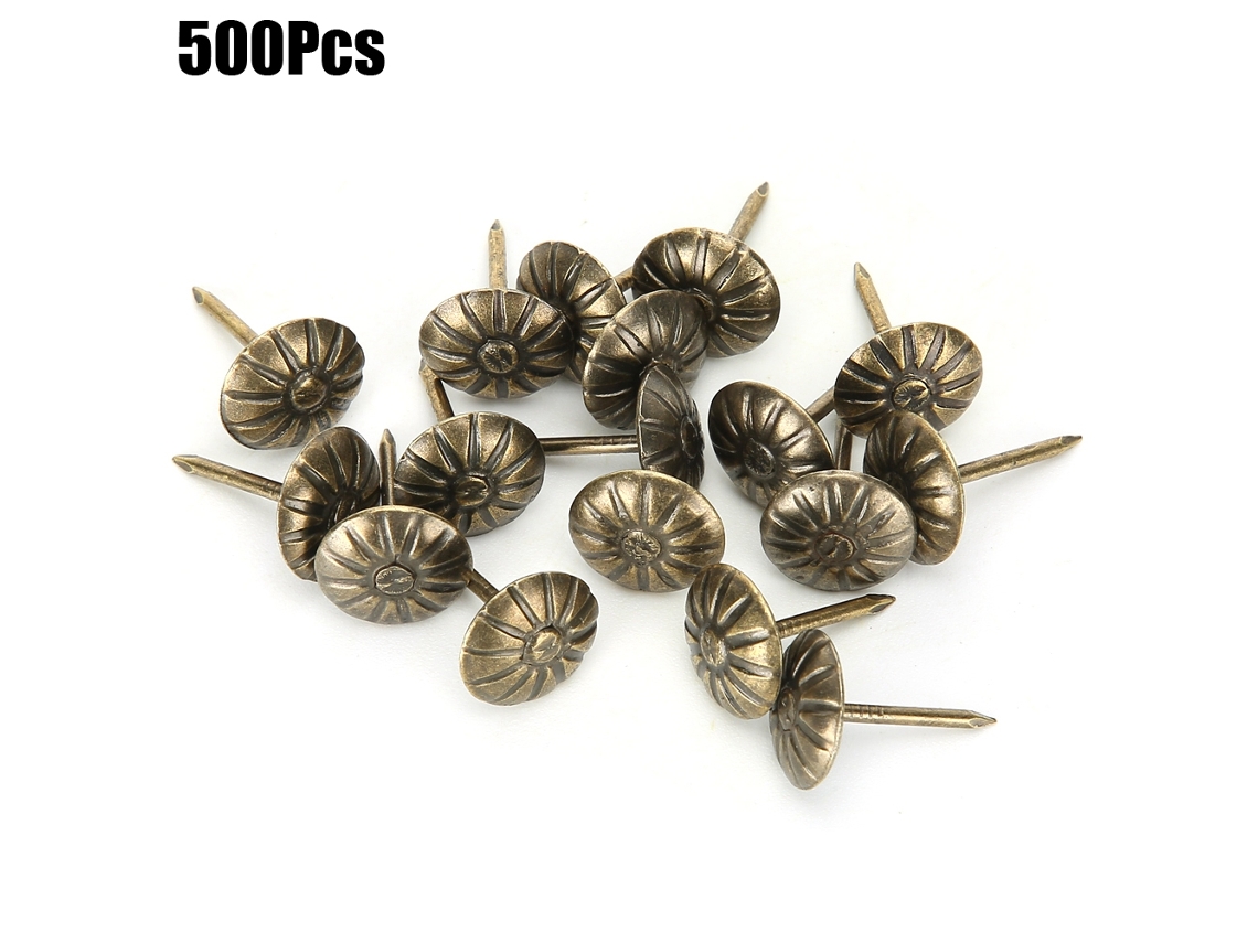 500 Clavos De Hierro Con Burbujas De Bronce Retro, Diseño De Crisantemo, 11x16 Mm, Para Decoración De Sofás.
