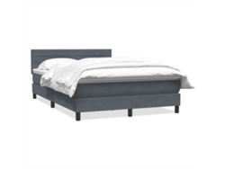 Maison Exclusive - Cama Box Spring Con Colchón Terciopelo Gris Oscuro 160x210 Cm