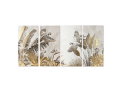 Set 4 Cuadro Lienzo Ps Tropical 280x4x140cm