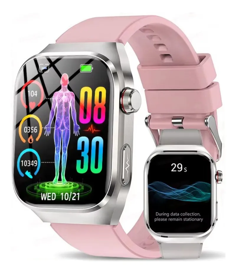 Reloj inteligente para mujer, reloj inteligente para hombre, ECG, presión arterial y azúcar en sangre, Bluetooth Callvayotoy