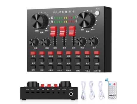 Conjunto de tarjeta de sonido compatible con Bluetooth de carcasa de metal Mezclador de grabación de computadora móvil de transmisión en vivo profe...