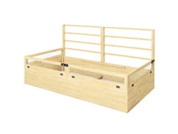 Macetero Elevado Outsunny Con Celosía De Madera Natural, 183 X 98,5 X 95 Cm.