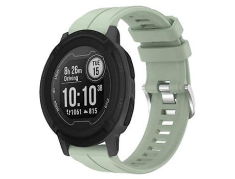 Correa para Garmin Instinct 22 mm Correa de reloj de silicona de color sólido verde claro VENISYMLIS