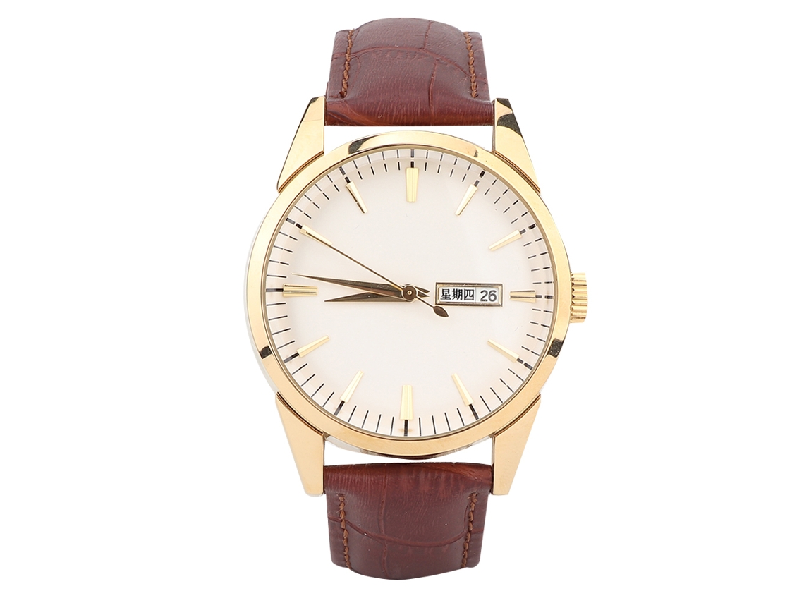 Reloj Unisex De Cuarzo Resistente Al Agua Con Correa De Cuero Para Hombres Y Mujeres.